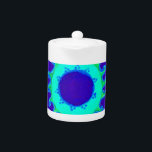 Beautiful Iridescent Blue Floral Art Oil Painting  Teapot<br><div class="desc">Beautiful Iridescent Blue Floral Art Oil Painting Art Print Introducing the "Beautiful Iridescent Blue Floral Art Oil Painting Art Print, " a captivating piece that combines striking colors and elegant design to create a vibrant visual experience. The striking contrast and the unique design create a captivating and eye-catching piece, perfect...</div>