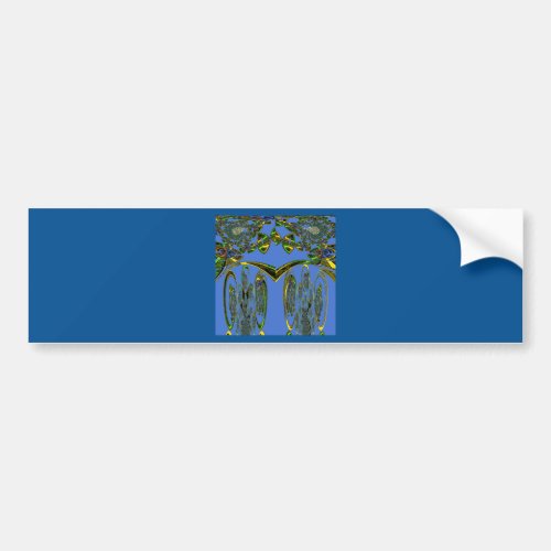 Beautiful Iridescent bluebirds design Bumper Sticker