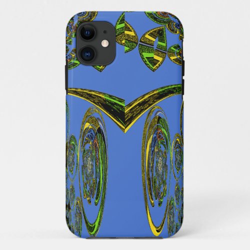 Beautiful Iridescent bluebirds design iPhone 11 Case