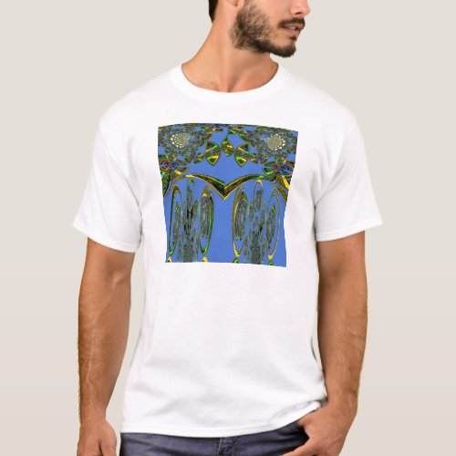 Beautiful Iridescent bluebirds design T_Shirt