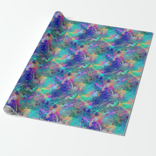 Beautiful Iridescent Oceanic Coral Print Pattern Wrapping Paper