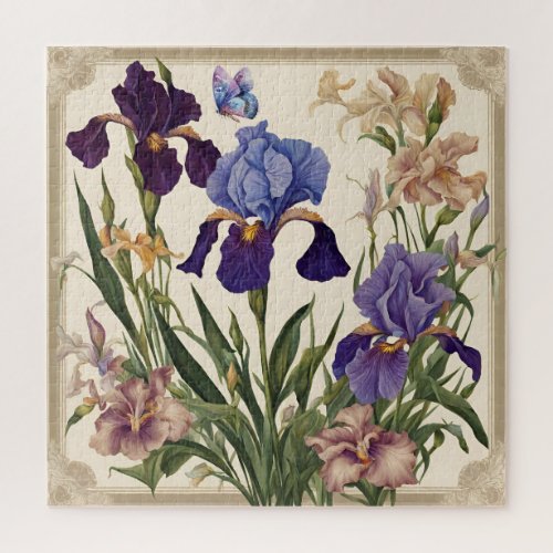 Beautiful Iris Flower Blooms  Jigsaw Puzzle