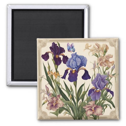 Beautiful Iris Flower Blooms  Magnet