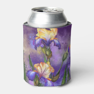 Beautiful Iris Flower Can Cooler