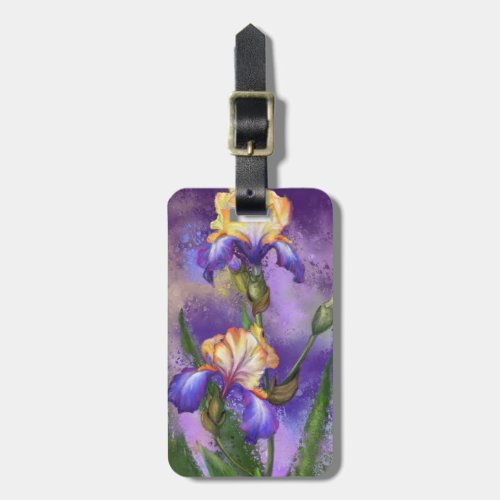 Beautiful Iris Flower Luggage Tag