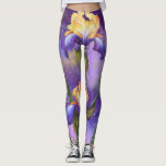 Beautiful Iris Flower - Migned Art Painting Leggings<br><div class="desc">Beautiful Iris Flower</div>