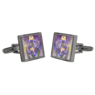 Beautiful Iris Flowers Cufflinks