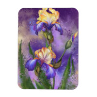 Beautiful Iris Flowers Magnet Irises Gift
