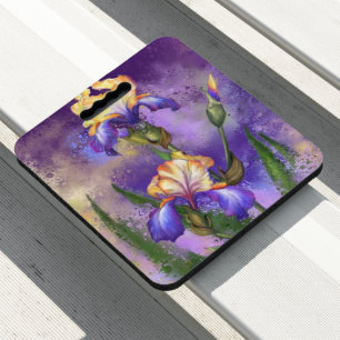 Beautiful Irises Seat Cushion