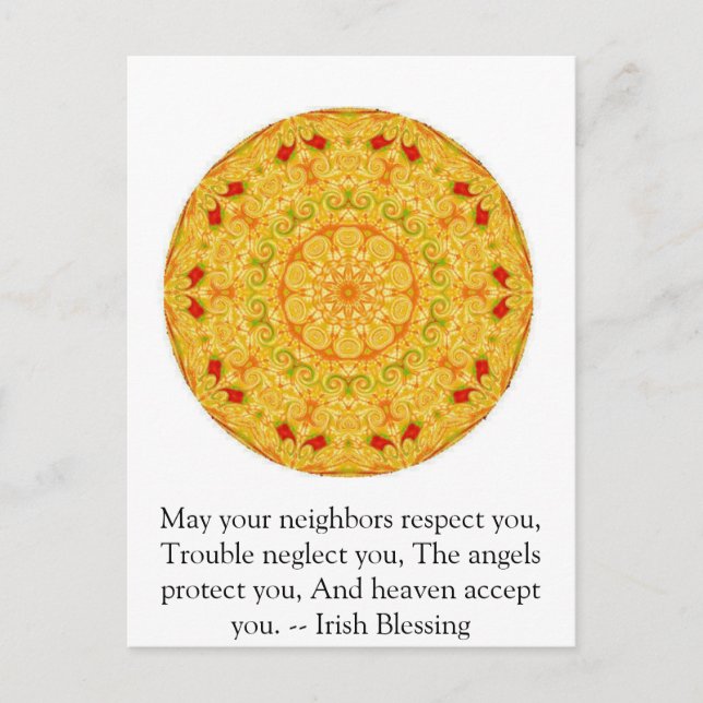 Beautiful Irish Blessing - IRELAND Postcard (Front)