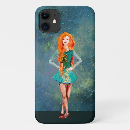 Beautiful Irish Dancer Hard Shoe Dance iPhone 11 Case