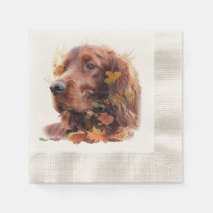 Beautiful Irish Red Setter Napkins