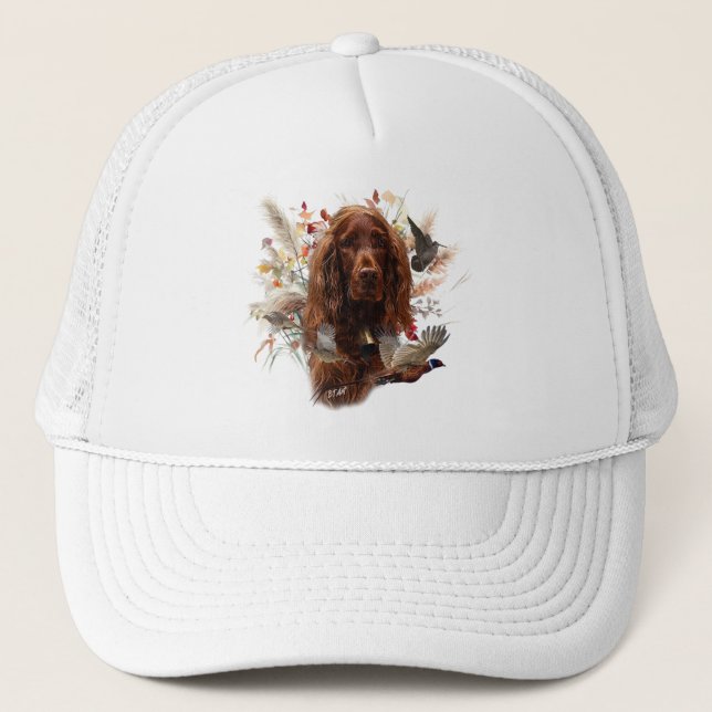 Beautiful Irish Red Setter Trucker Hat (Front)