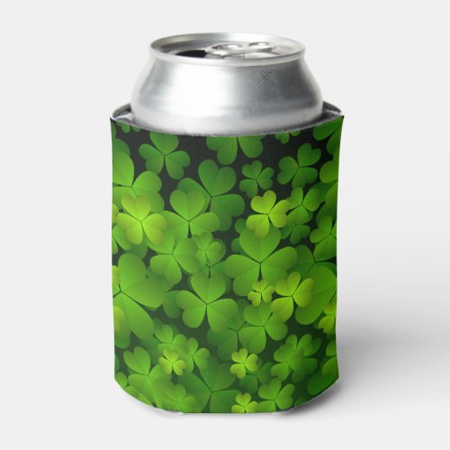 Beautiful Irish Shamrocks Can Cooler