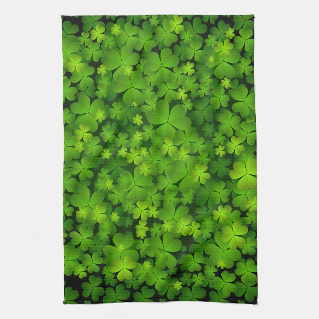 Beautiful Irish Shamrocks Towel (Vertical)