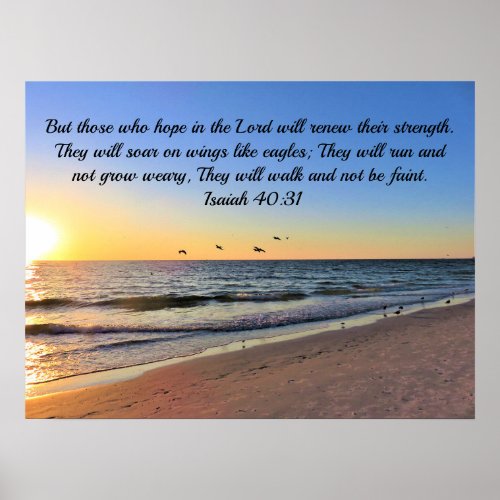 Beautiful Isaiah 4031 Early Morning Sunrise Poster