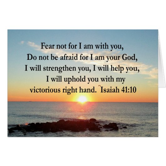 BEAUTIFUL ISAIAH 41:10 SUNRISE CARDS (Front Horizontal)