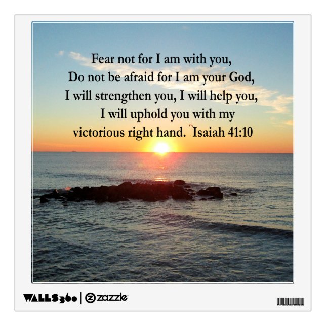 BEAUTIFUL ISAIAH 41:10 SUNRISE WALL STICKER (Front)