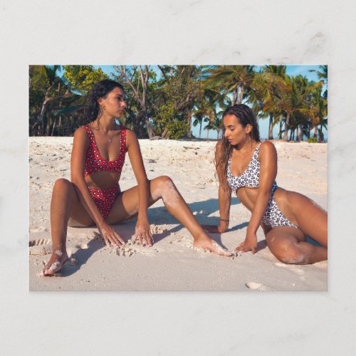 Beautiful Island Girls Bikini Postcard