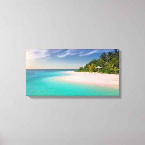 Beautiful Island View With Turquoise Waters Canvas Print