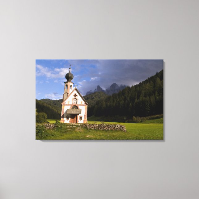 Beautiful isolated lonely church called Rainui Canvas Print (Front)