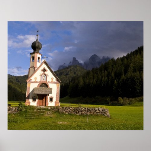 Beautiful isolated lonely church called Rainui Poster