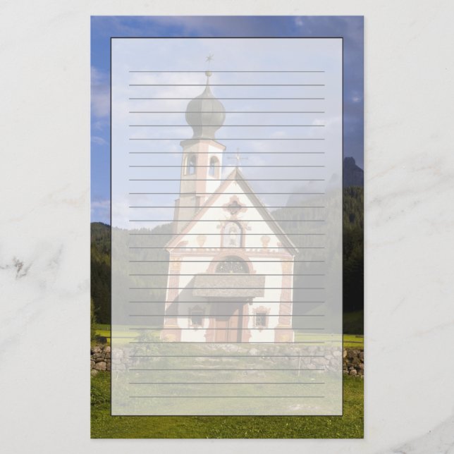 Beautiful isolated lonely church called Rainui Stationery (Front)