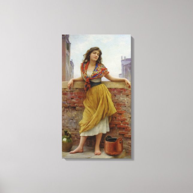 Beautiful Italian Water-Carrier Girl Canvas Print (Front)