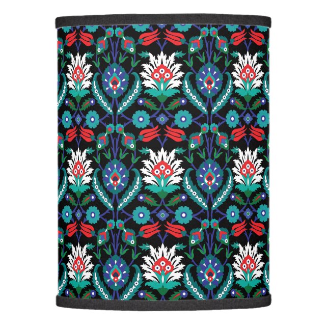 💙❤️🖤 Beautiful Iznik Turkish pattern Lamp Shade (Front)