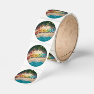 beautiful jamaica classic round sticker