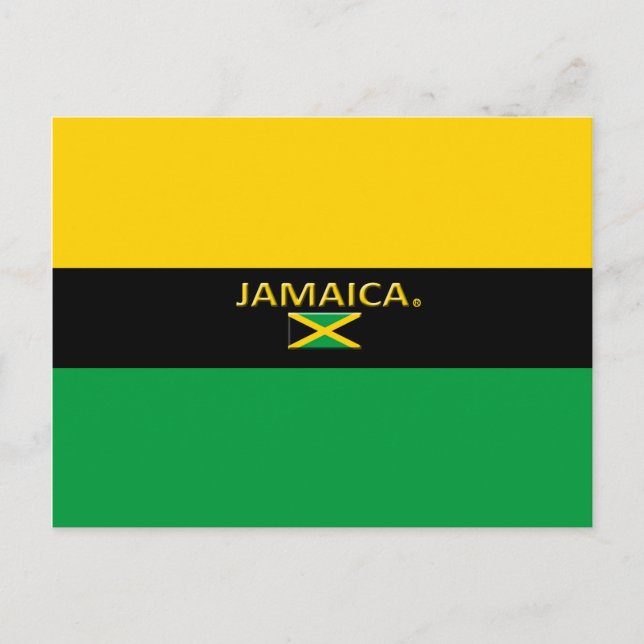 Beautiful Jamaica Flag Colors Postcard (Front)