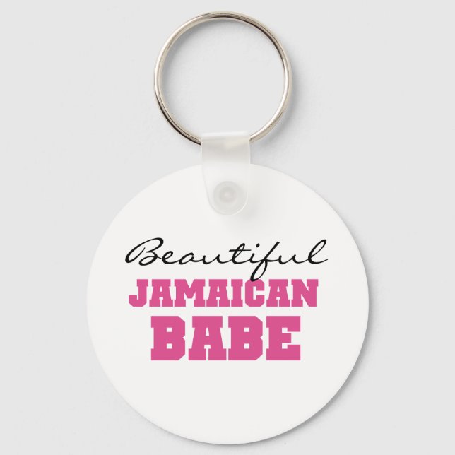 Beautiful Jamaican Babe Keychain (Front)