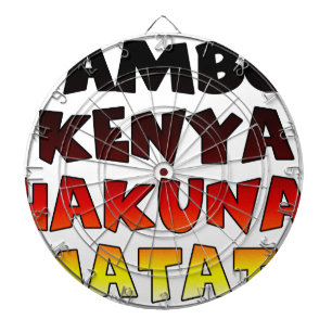 Beautiful Jambo Kenya Hakuna Matata Lovely Art  Dartboard With Darts