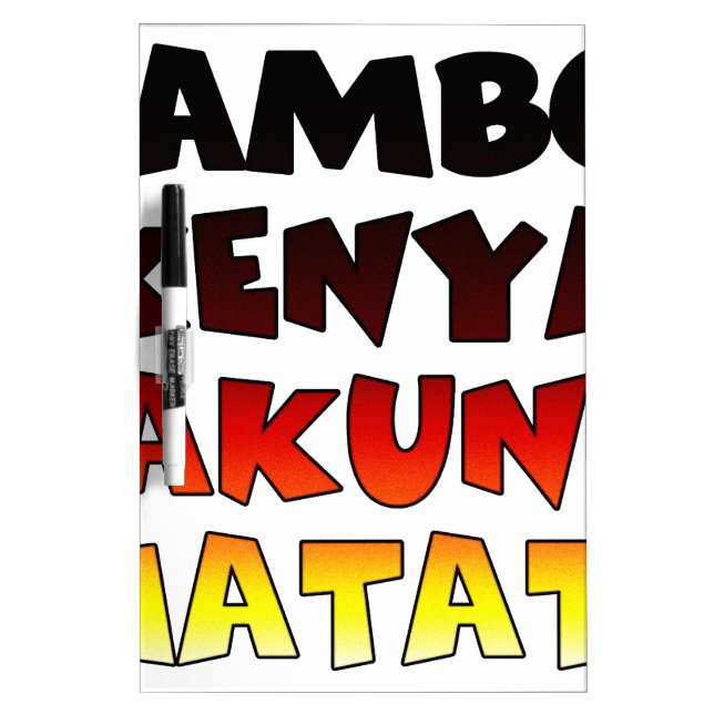 Beautiful Jambo Kenya Hakuna Matata Lovely Art  Dry-Erase Board (Front)