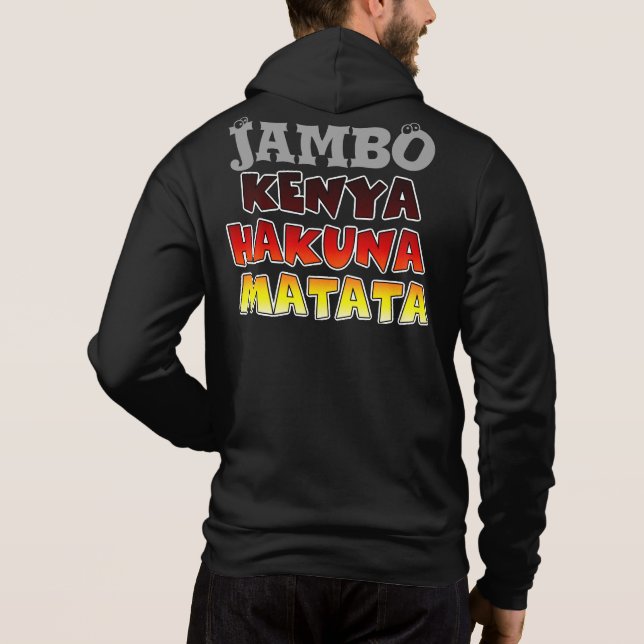 Beautiful Jambo Kenya Hakuna Matata Lovely Art  Hoodie (Back)