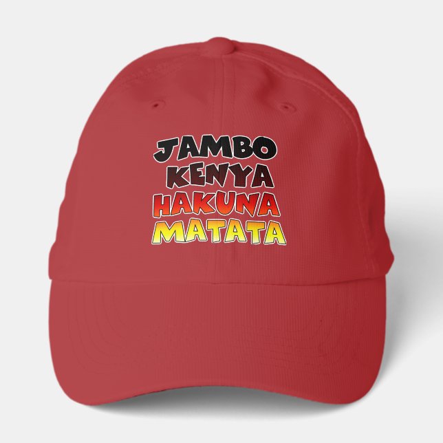 Beautiful Jambo Kenya Hakuna Matata Lovely Art  Performance Cap (Front)