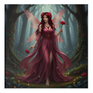Beautiful January Garnet Fairy Acrylic Print