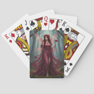 Beautiful January Garnet Fairy Poker Cards