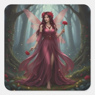 Beautiful January Garnet Fairy