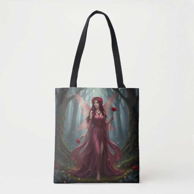 Beautiful January Garnet Fairy Tote Bag (Front)