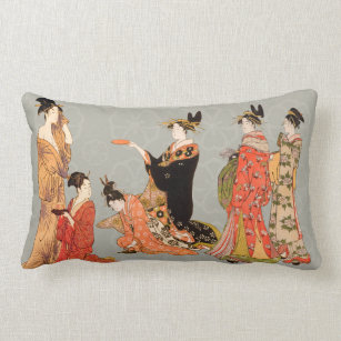 Beautiful Japanese Art Design Throw Pillows