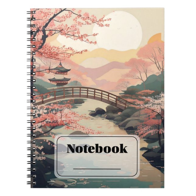 Beautiful Japanese Cherry Blossom Notebook (Front)