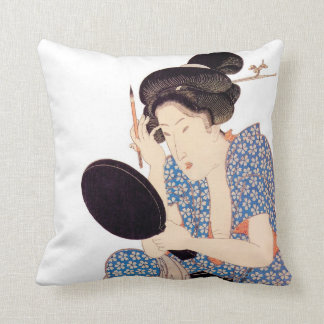 Beautiful Japanese Geisha Design Throw Pillows