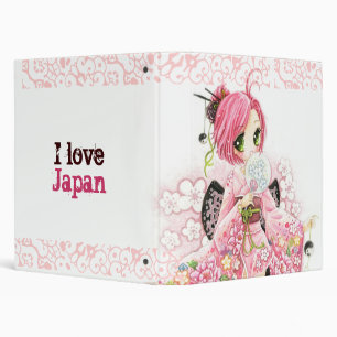 Beautiful Japanese girl in Kimono Binder