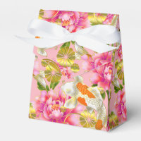 Beautiful Japanese koi print party favor box