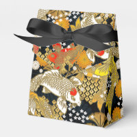 Beautiful Japanese koi print party favor box