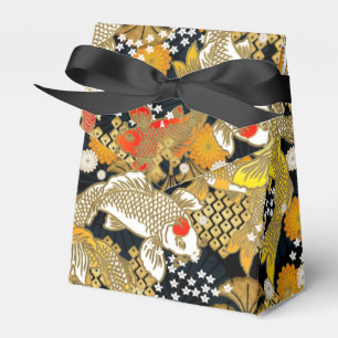 Beautiful Japanese koi print party favor box