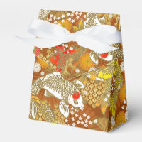 Beautiful Japanese koi print party favor box