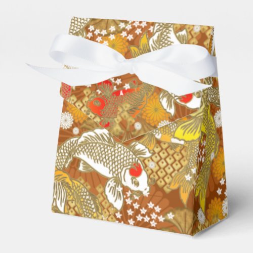 Beautiful Japanese koi print party favor box