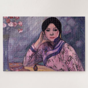 Beautiful Japanese Lady with a Perfume Bottle Jigsaw Puzzle